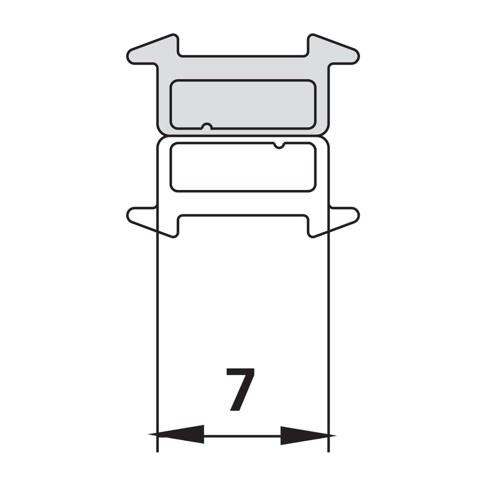 Kermi Magnetleiste Typ B x1, 9505, 2000mm, passend bis Serienhöhe 2000mm, 6033400... KERMI-6033400 4051484930259 (Abb. 2)