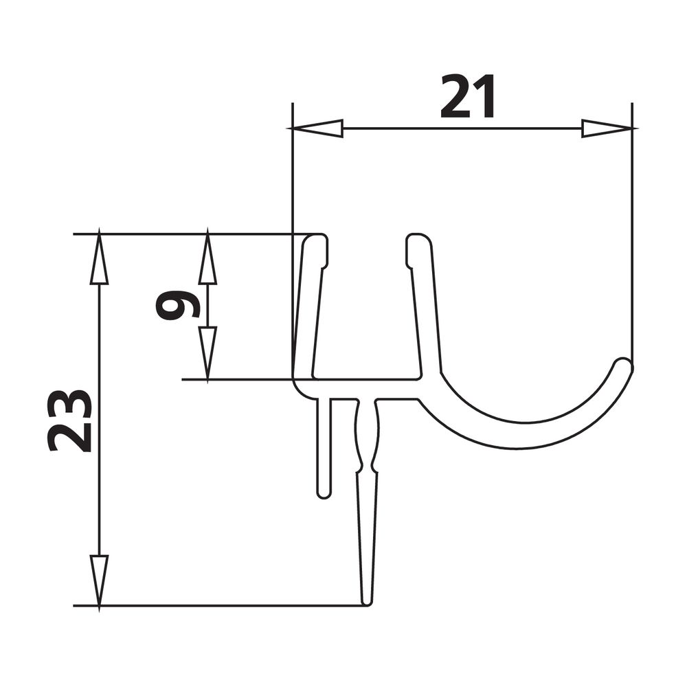 Kermi Dichtleiste RA 5400 12C R x2, 97101 gebogen, kürzbar, mit Wasserabpralleffekt, 253... KERMI-2534085 4051484923145 (Abb. 2)
