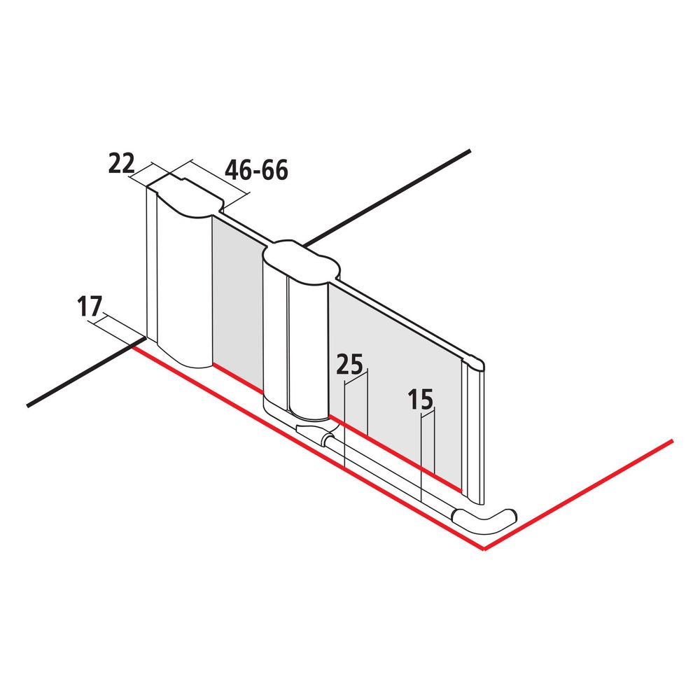 Kermi Duschkabine Diga Eckeinstieg 2T Pendel-Falttür Festfeld Halbteil EPR 2017x78... KERMI-DIEPR07820VAK 4051484121930 (Abb. 4)