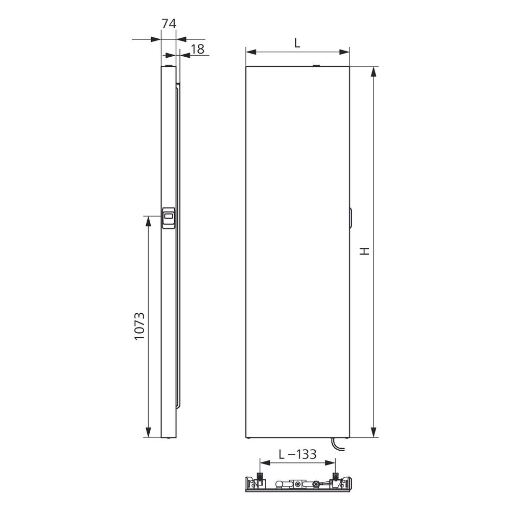 Kermi E-Panel Plan vertikal elektrischer Flachheizkörper 2000x74x600mm 1750W ohn... KERMI-P2E10200060JS5K 4051487926259 (Abb. 8)