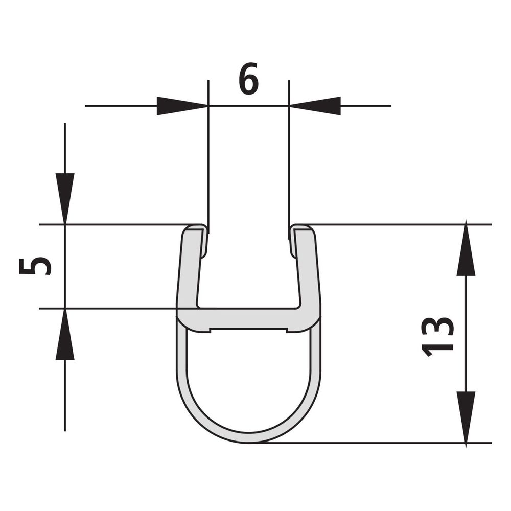 Kermi Wandabdichtung senkrecht E3814 2000mm für Pendeltür bis Serienhöhe 2000mm, 2539104... KERMI-2539104 4051484928225 (Abb. 2)