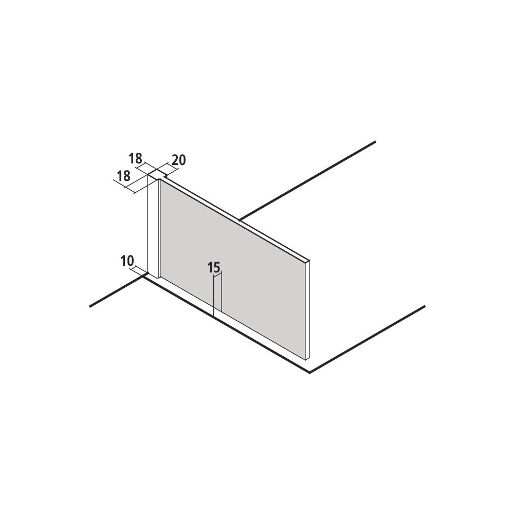 Kermi Walk-In Wall Filia TPG 2000x1170x18mm ESG Klar 8mm Silber Hochglanz Anschlag... KERMI-FITPG11720VAK 4051484379638 (Abb. 3)
