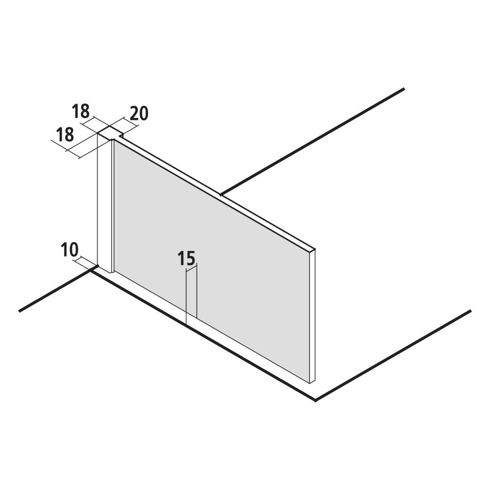 Kermi Walk-In Wall Filia TPG 2000x1170x18mm ESG Klar 8mm Silber Hochglanz Anschlag... KERMI-FITPG11720VAK 4051484379638 (Abb. 6)