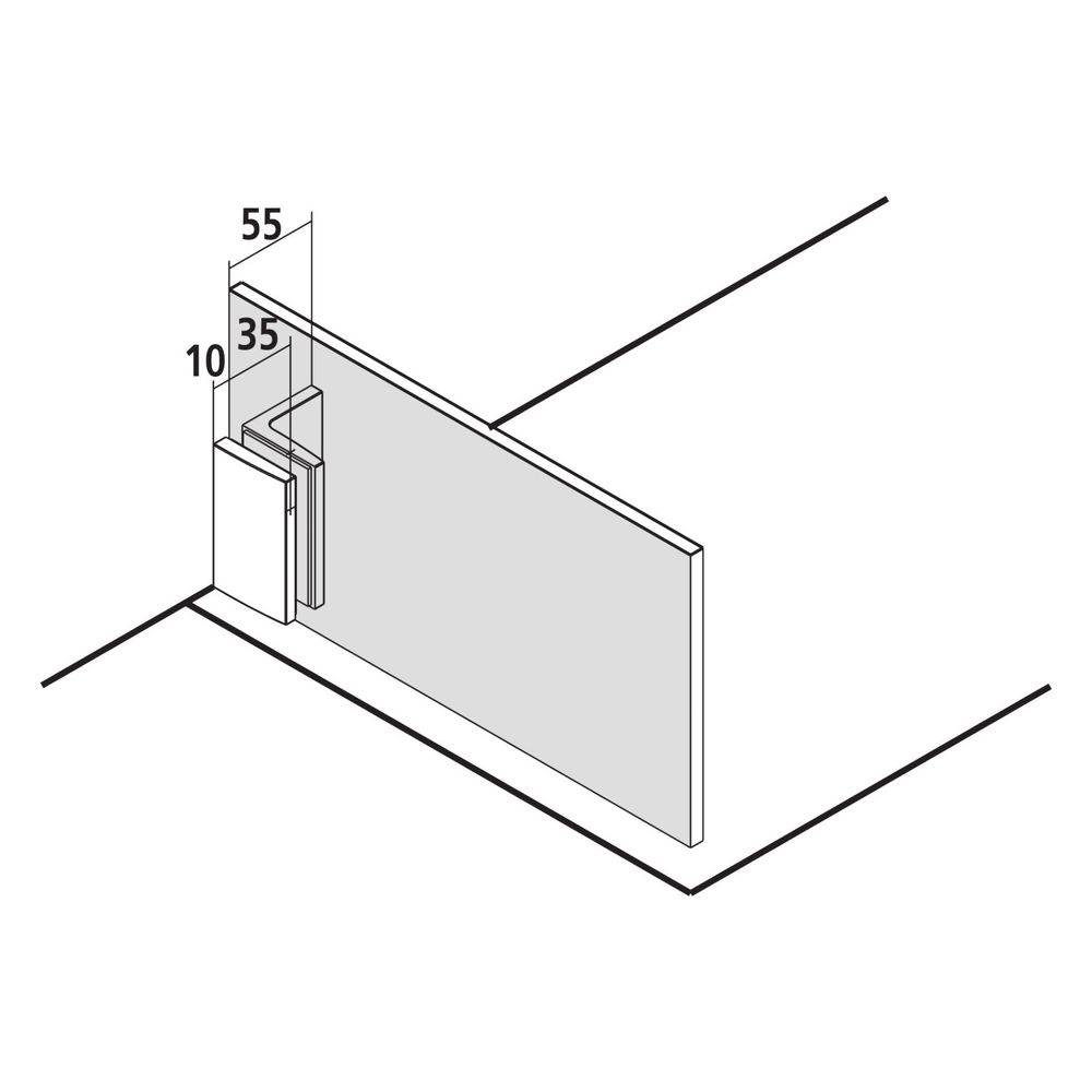 Kermi Walk-In Wall Filia TWF 2000x800x18mm ESG Klar 8mm Silber Hochglanz Anschlag ... KERMI-FITWF08020VAK 4051484380276 (Abb. 7)