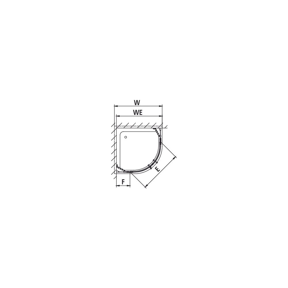 Kermi Pendeltür Filia XP Viertelkreis Festfeld P50 2000x900x31mm ESG Klar 6mm Silb... KERMI-FXP5009020VPK 4051484189961 (Abb. 5)