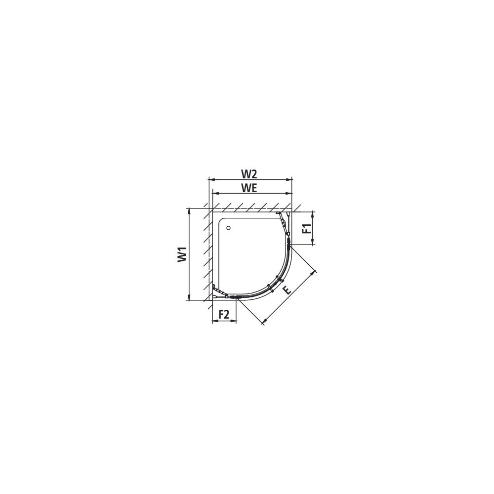 Kermi Duschkabine Filia XP Viertelkreis Pendel Festfeld P50 2000x900x31mm V42 ESG ... KERMI-FXP50V4220VPK 4051484190028 (Abb. 2)