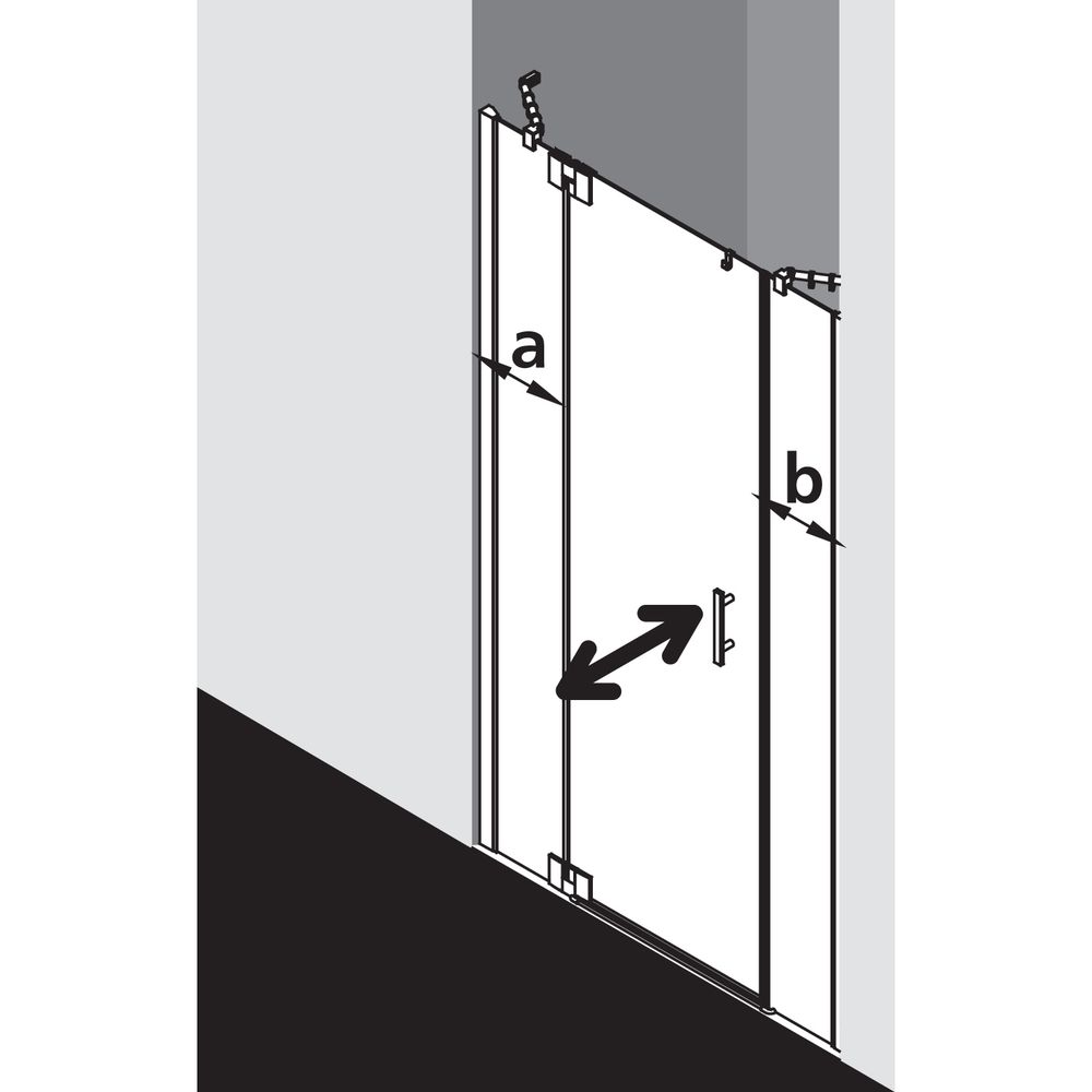 Kermi Duschkabine Filia XP Pendeltür 1F Festfeld 1GL 1850x1300x31mm ESG SR Opaco 6... KERMI-FX1GL13018VUK 4051484181538 (Abb. 6)