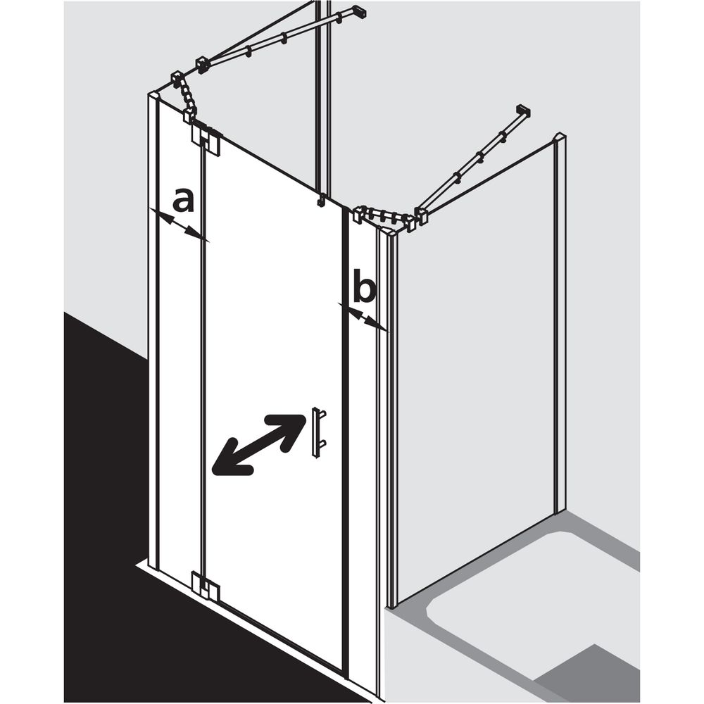 Kermi Duschkabine Filia XP Pendeltür 1F Festfeld 1GL 1850x1300x31mm ESG SR Opaco 6... KERMI-FX1GL13018VUK 4051484181538 (Abb. 3)