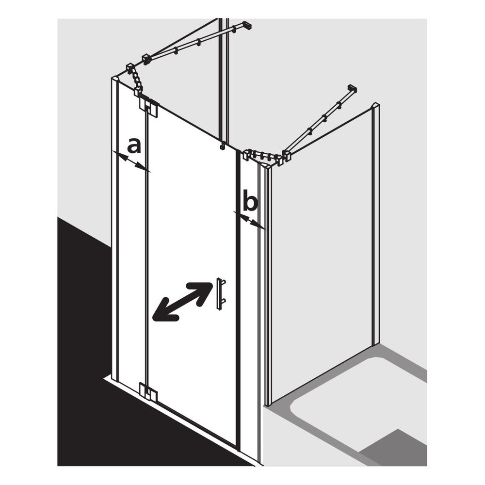 Kermi Duschkabine Filia XP Pendeltür 1F Festfeld 1GL 1850x1300x31mm ESG SR Opaco 6... KERMI-FX1GL13018VUK 4051484181538 (Abb. 9)