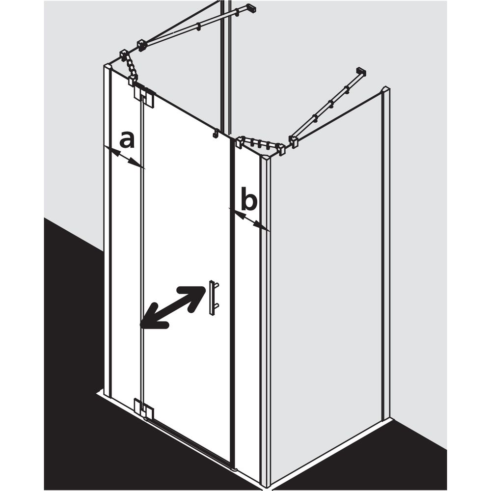 Kermi Duschkabine Filia XP Pendeltür 1F Festfeld 1GL 1850x1100x31mm ESG SR Opaco 6... KERMI-FX1GL11018VUK 4051484181231 (Abb. 3)