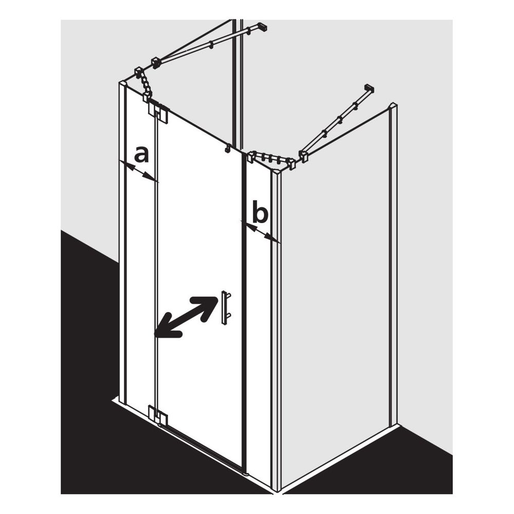 Kermi Duschkabine Filia XP Pendeltür 1F Festfeld 1GL 1850x1100x31mm ESG SR Opaco 6... KERMI-FX1GL11018VUK 4051484181231 (Abb. 9)