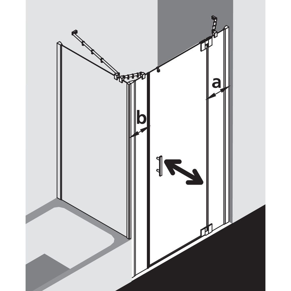Kermi Duschkabine Filia XP Pendeltür 1F Festfeld 1GR 2000x1200x31mm ESG SR Opaco 6... KERMI-FX1GR12020VUK 4051484182610 (Abb. 5)