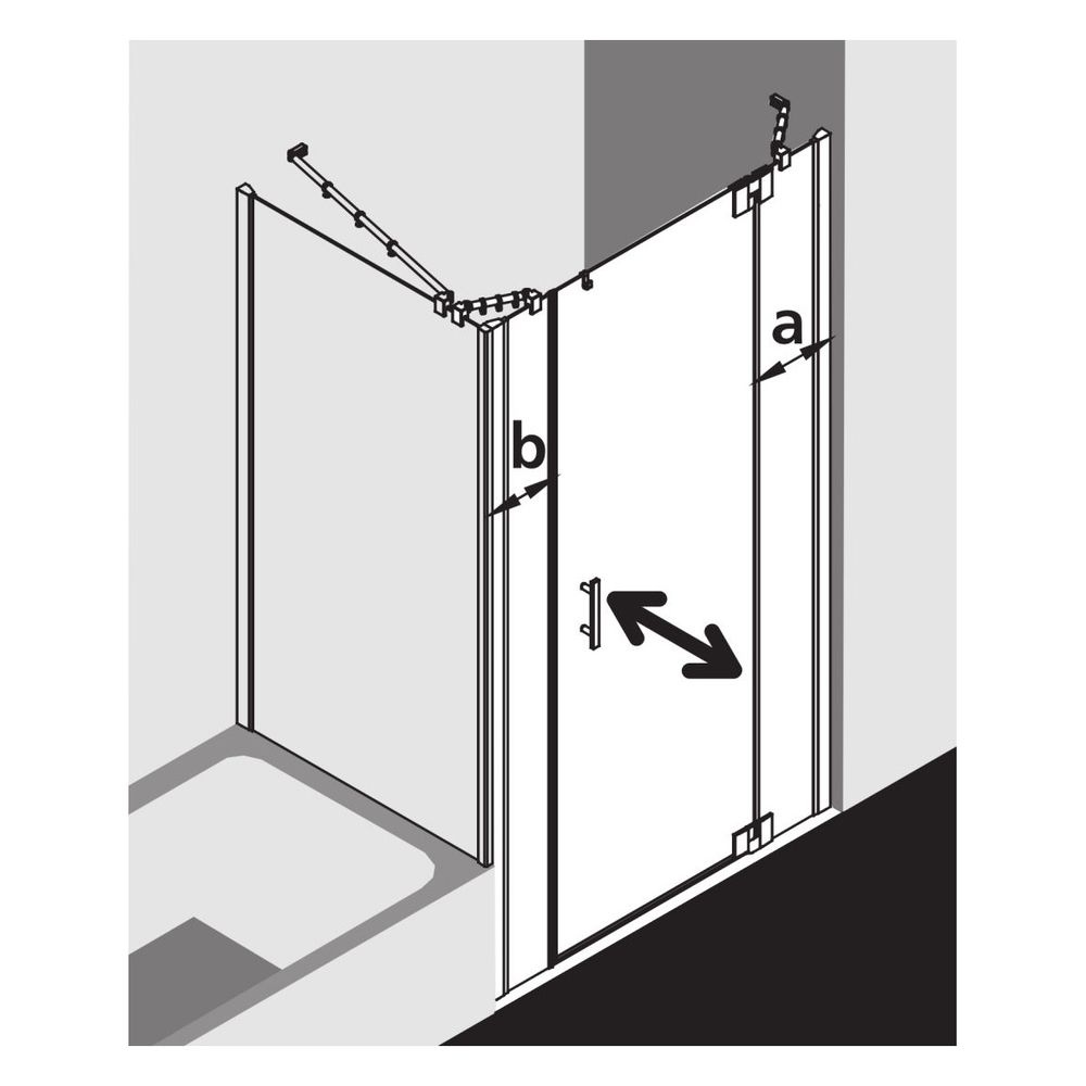 Kermi Duschkabine Filia XP Pendeltür 1F Festfeld 1GR 2000x1200x31mm ESG SR Opaco 6... KERMI-FX1GR12020VUK 4051484182610 (Abb. 7)