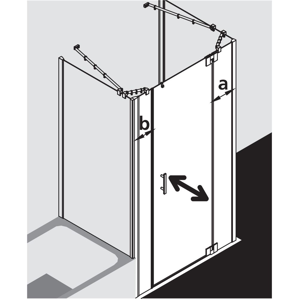 Kermi Duschkabine Filia XP Pendeltür 1F Festfeld 1GR 2000x1200x31mm ESG SR Opaco 6... KERMI-FX1GR12020VUK 4051484182610 (Abb. 3)