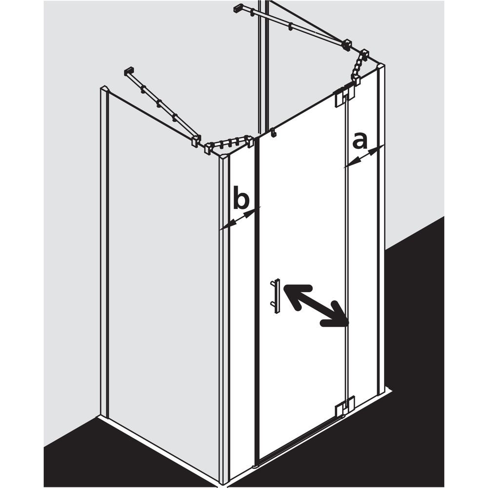 Kermi Duschkabine Filia XP Pendeltür 1F Festfeld 1GR 2000x1200x31mm ESG SR Opaco 6... KERMI-FX1GR12020VUK 4051484182610 (Abb. 2)