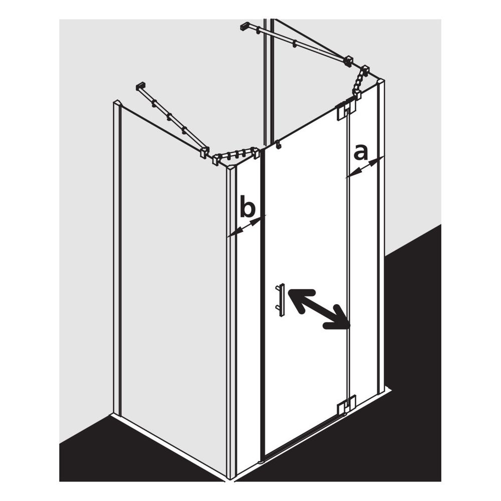 Kermi Duschkabine Filia XP Pendeltür 1F Festfeld 1GR 2000x1200x31mm ESG SR Opaco 6... KERMI-FX1GR12020VUK 4051484182610 (Abb. 4)