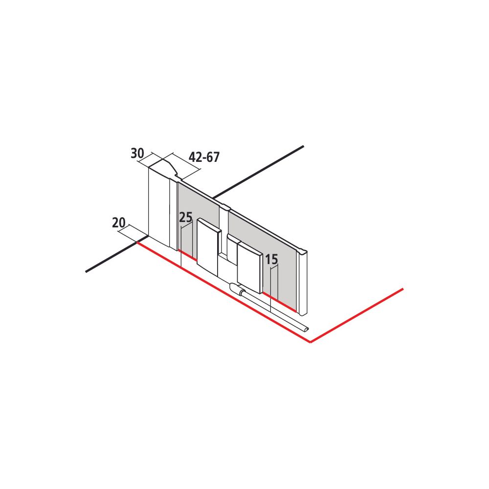 Kermi Duschkabine Filia XP Pendeltür 1F Festfeld 1WL 2000x900x31mm ESG Klar 6mm Si... KERMI-FX1WL09020VAK 4051484185932 (Abb. 4)