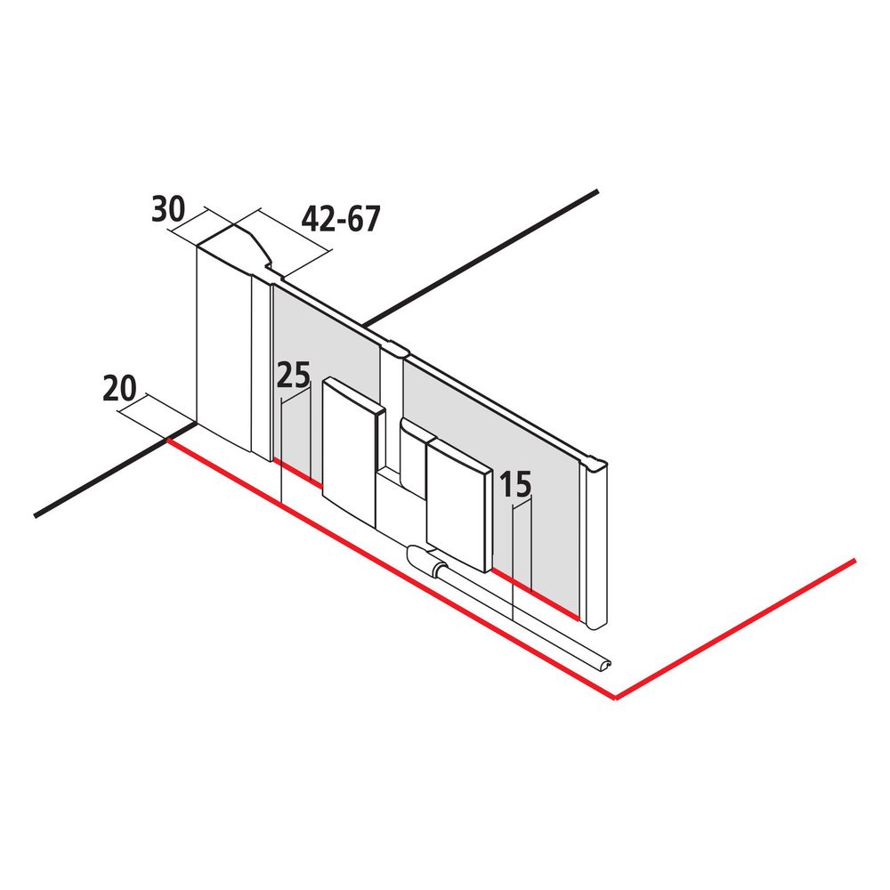 Kermi Duschkabine Filia XP Pendeltür 1F Festfeld 1WL 2000x900x31mm ESG Klar 6mm S... KERMI-FX1WL09020VAK 4051484185932 (Abb. 11)