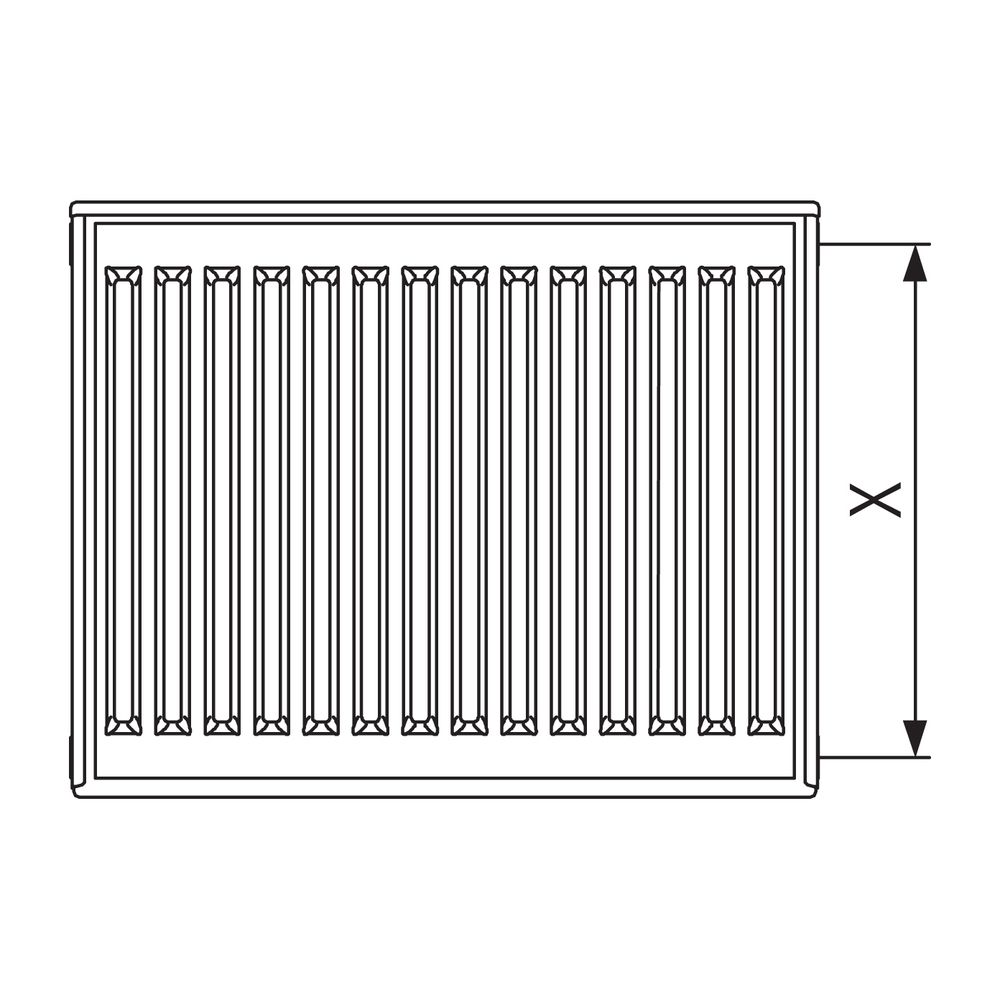 Kermi Profil-K therm-x2 FlachheizkörperTyp 33 Weiß Seidenglanz 700x155x1800mm mi... KERMI-FK0330701801N1K 4063769396803 (Abb. 7)
