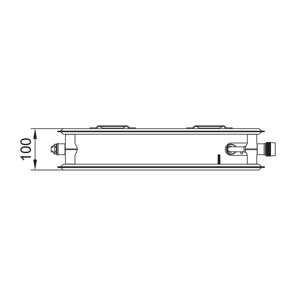 Kermi Profil-V therm-x2 Hygiene Flachheizkörper Typ 20 600x100x600mm, 616W bei 7... KERMI-FTV200600601L1K 4037486252179 (Abb. 7)