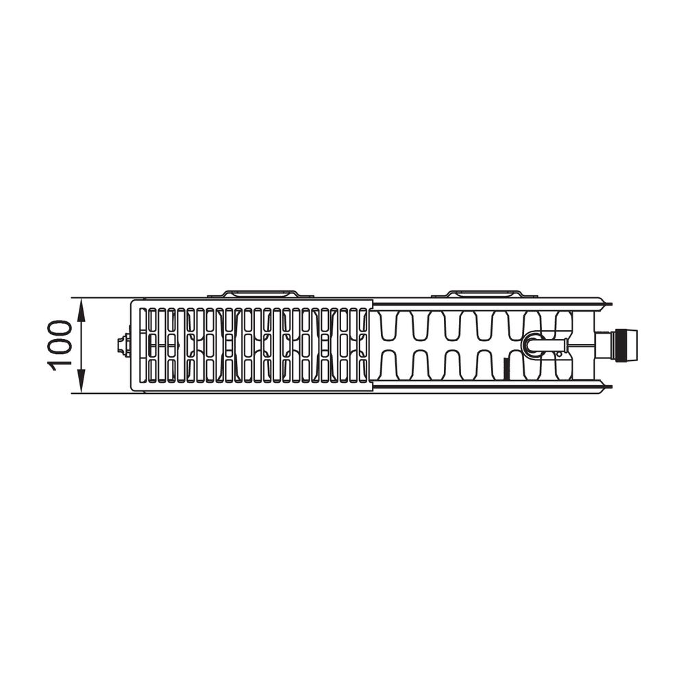 Kermi Profil-V therm-x2 Flachheizkörper Typ 22 600x100x1000mm 1666W bei 75/65/20... KERMI-FTV220601001R1K 4037486029603 (Abb. 5)