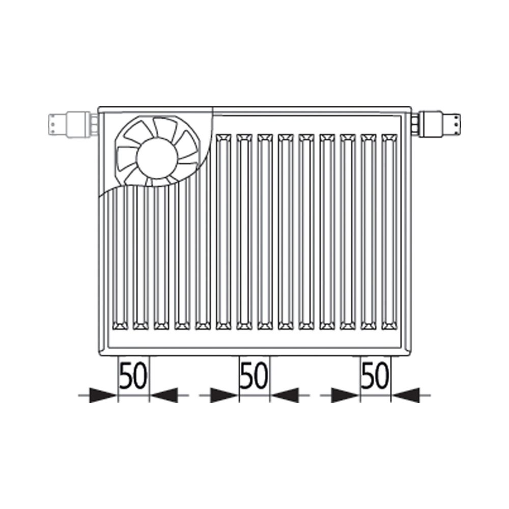 Kermi Profil-Vmulti x-flair x2 Wärmepumpenheizkörper Typ 22 Weiß Seidenglanz 600... KERMI-FTX2L0601201N1K 4063769358740 (Abb. 4)