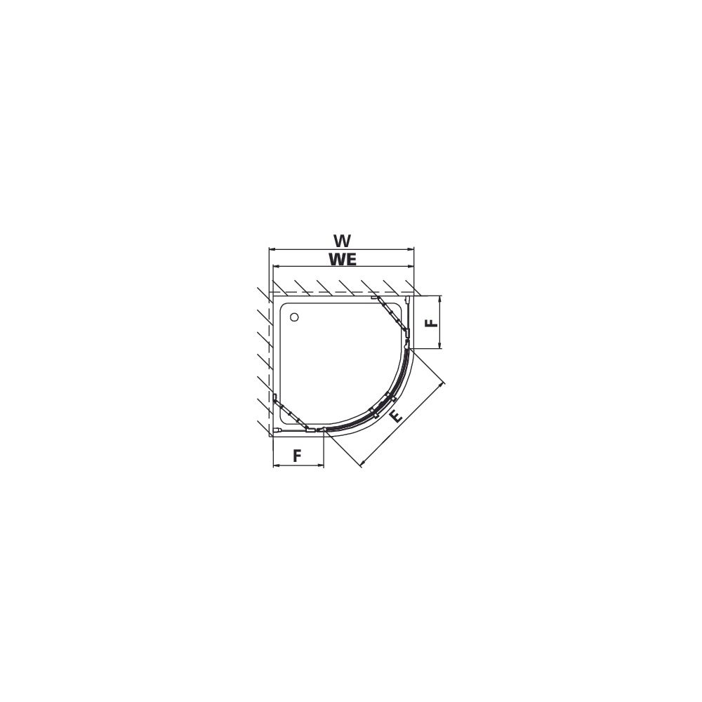 Kermi Duschkabine Ibiza 2000 Viertelkreis Pendel Festfeld O20 1850x900x24mm ESG Kl... KERMI-I2O20090181AK 4046383486228 (Abb. 2)