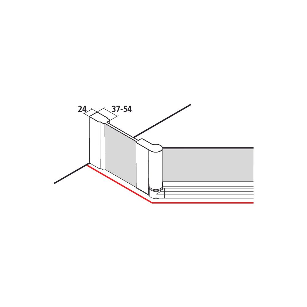 Kermi Duschkabine Ibiza 2000 Fünfeck Pendeltür Festfeld B45 1850x900x24mm ESG Klar... KERMI-I2B45090181AK 4046383492274 (Abb. 5)