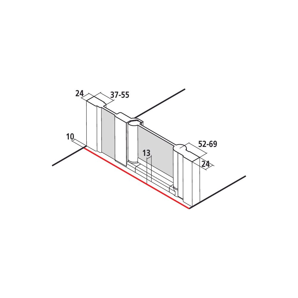 Kermi Duschkabine Ibiza 2000 Schwingtür mit Festfeld SOR 1750x1700x24mm ESG Klar 6... KERMI-I2SOR170171AK 4046383599485 (Abb. 3)