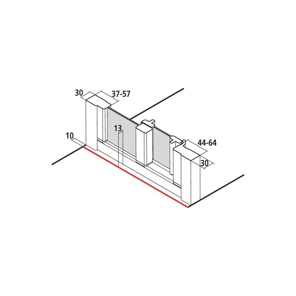 Kermi Duschkabine Ibiza 2000 Gleittür 2T Festfeld ST2 1750x1300x30mm ESG SR Opaco ... KERMI-I2ST2130171UK 4046383175252 (Abb. 4)