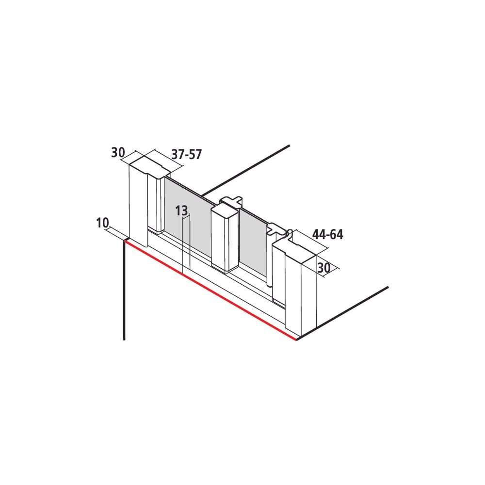 Kermi Duschkabine Ibiza 2000 Gleittür 2T Festfeld ST2 1750x1300x30mm ESG SR Opaco ... KERMI-I2ST2130171UK 4046383175252 (Abb. 8)