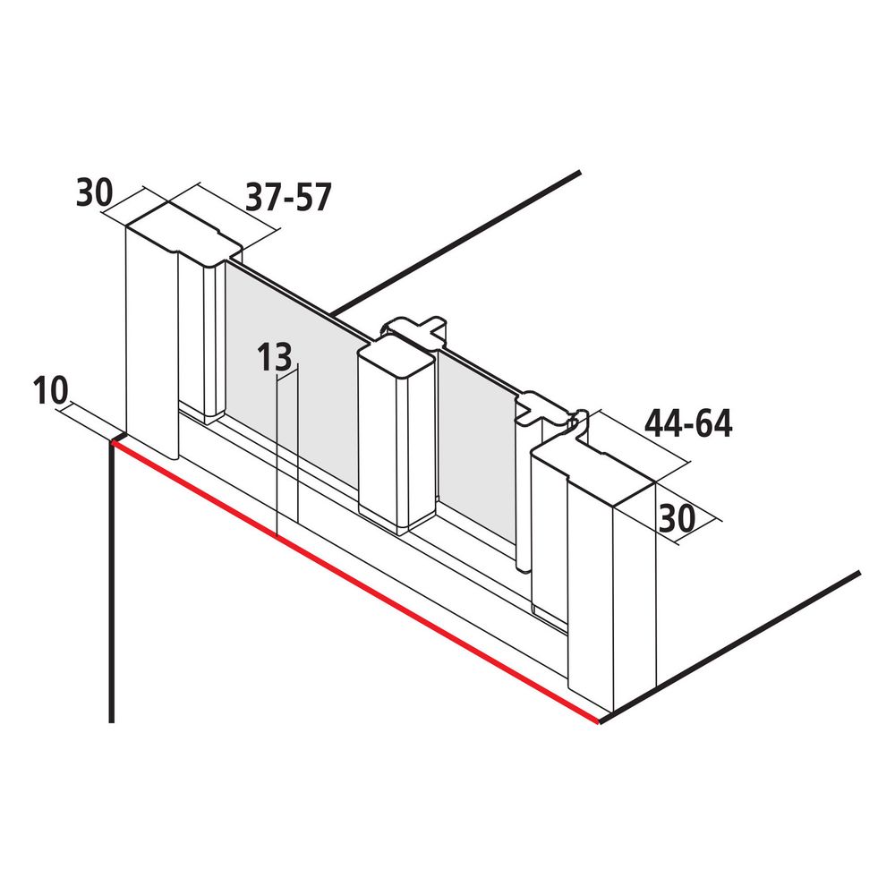 Kermi Duschkabine Ibiza 2000 Gleittür 2T Festfeld ST2 1750x1300x30mm ESG SR Opaco... KERMI-I2ST2130171UK 4046383175252 (Abb. 15)