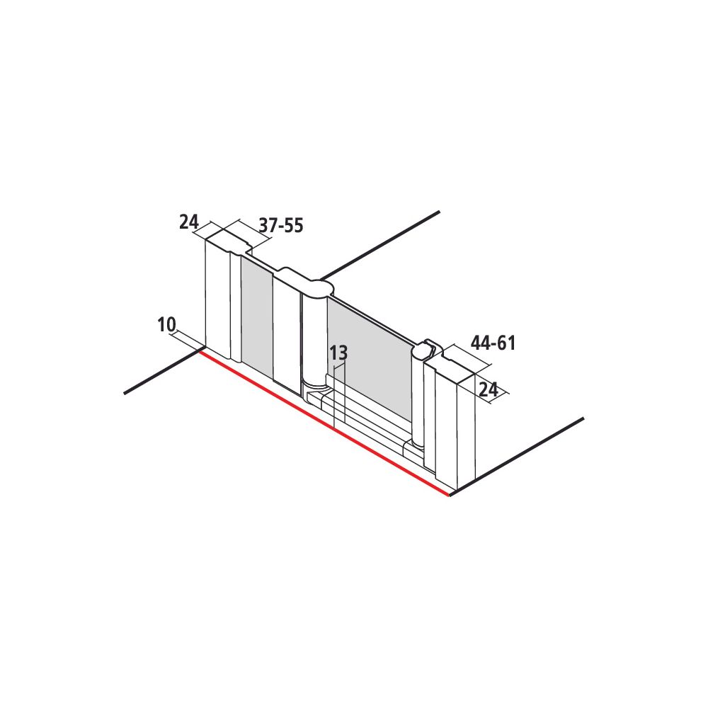 Kermi Duschkabine Ibiza 2000 Schwingtür mit Festfeld STL 1850x800x24mm ESG Klar 4m... KERMI-I2STL080181AK 4046383189921 (Abb. 3)