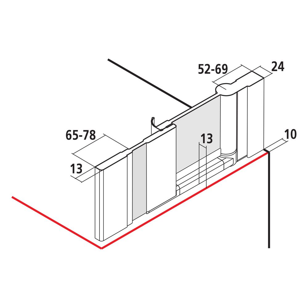 Kermi Seitenwand Ibiza 2000 geteilt beweglich TGD 2000x1000x24mm ESG Klar 6mm Wei... KERMI-I2TGD100202AK 4046383534462 (Abb. 11)
