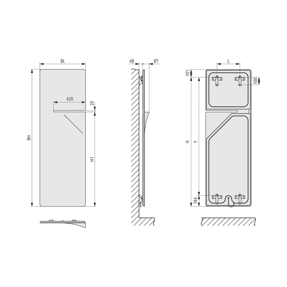 Kermi Ineo-E elektrischer Designheizkörper 1400x85x600mm WRX Anschluss links 660... KERMI-IPE1A14600423XK 4063769338056 (Abb. 4)