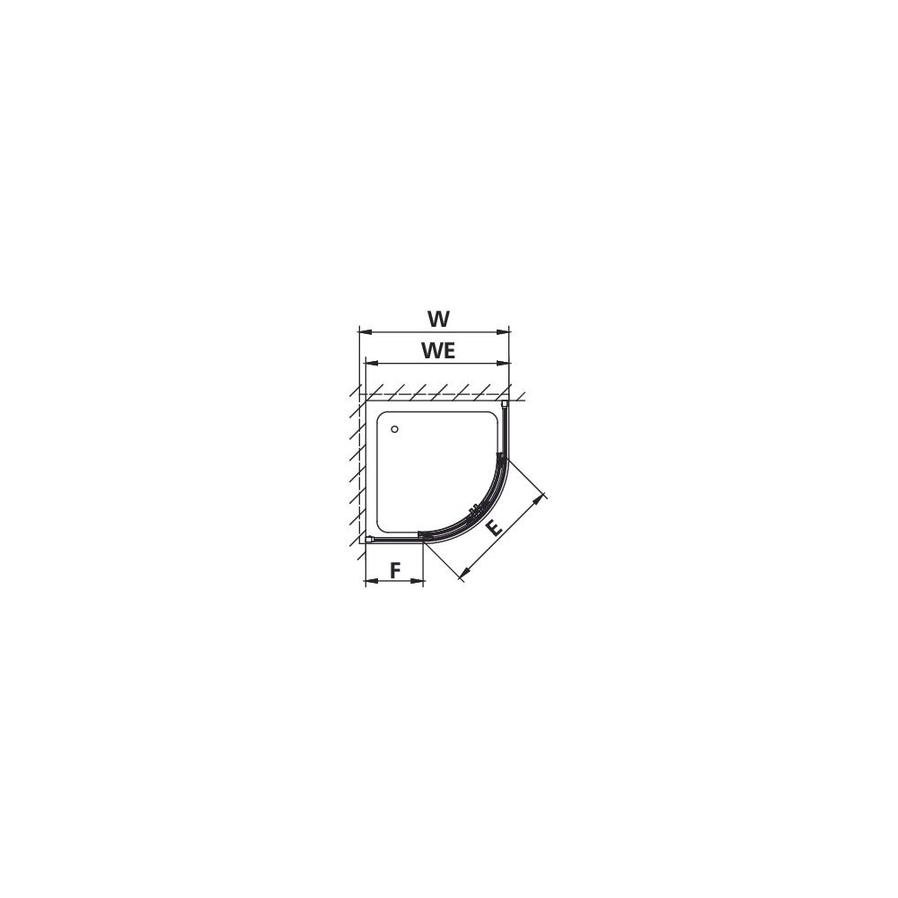Kermi Duschkabine Liga Viertelkreis Gleit bodenfrei C55 2000x900x32mm ESG Klar 4mm... KERMI-LIC55090201PK 4051484437826 (Abb. 9)