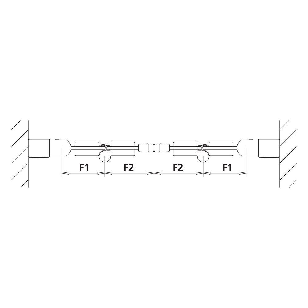 Kermi Duschkabine Liga Pendel-Falttür 4T 2T4 1850x1350x32mm ESG Klar 5mm Silber M... KERMI-LI2T4135181PK 4051484411048 (Abb. 23)