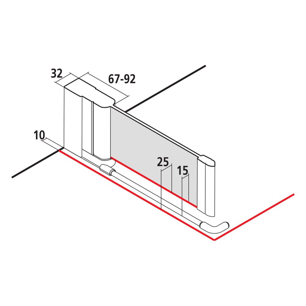 Kermi Duschkabine Liga Eckeinstieg Pendeltür Halbteil 1EL 2000x830x32mm ESG Klar ... KERMI-LI1EL083201AK 4051484433385 (Abb. 17)