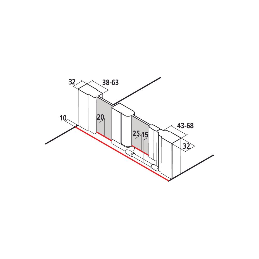 Kermi Duschkabine Liga Pendeltür 1F Festfeld 1GR 2000x1000x32mm ESG Klar 5mm Silb... KERMI-LI1GR10020VAK 4051484403012 (Abb. 14)