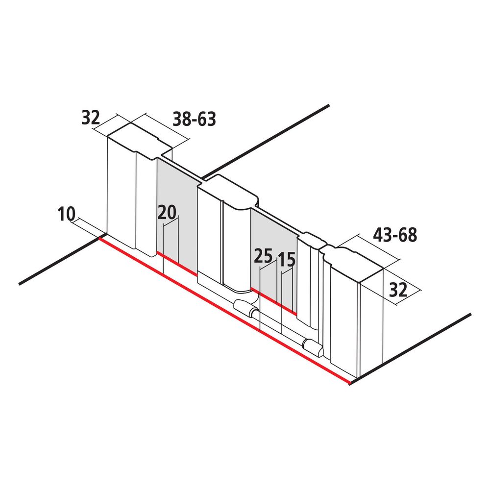 Kermi Duschkabine Liga Pendeltür 1F Festfeld 1GR 2000x1000x32mm ESG Klar 5mm Silb... KERMI-LI1GR10020VAK 4051484403012 (Abb. 18)