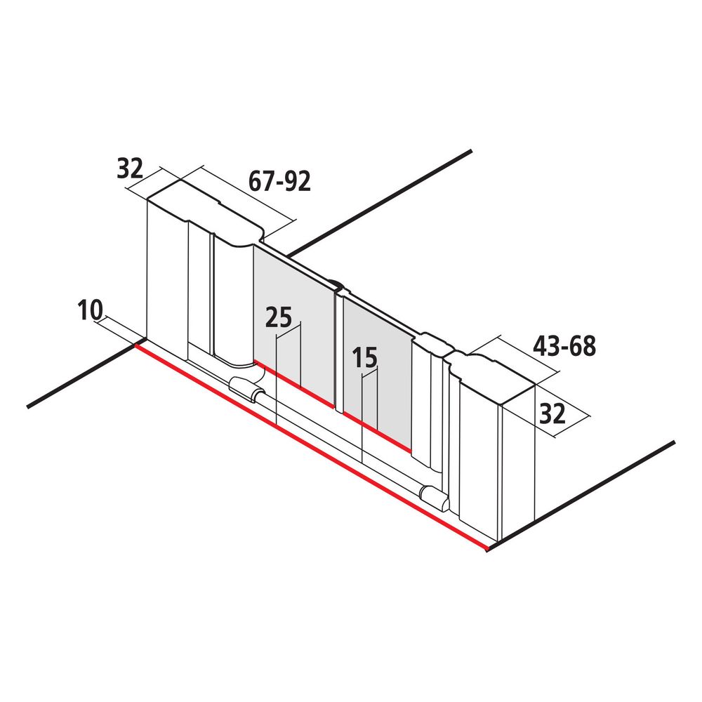 Kermi Duschkabine Liga Pendel-Falttür 2SL 2000x950x32mm ESG Klar 5mm Silber Mattg... KERMI-LI2SL095201AK 4051484406471 (Abb. 25)