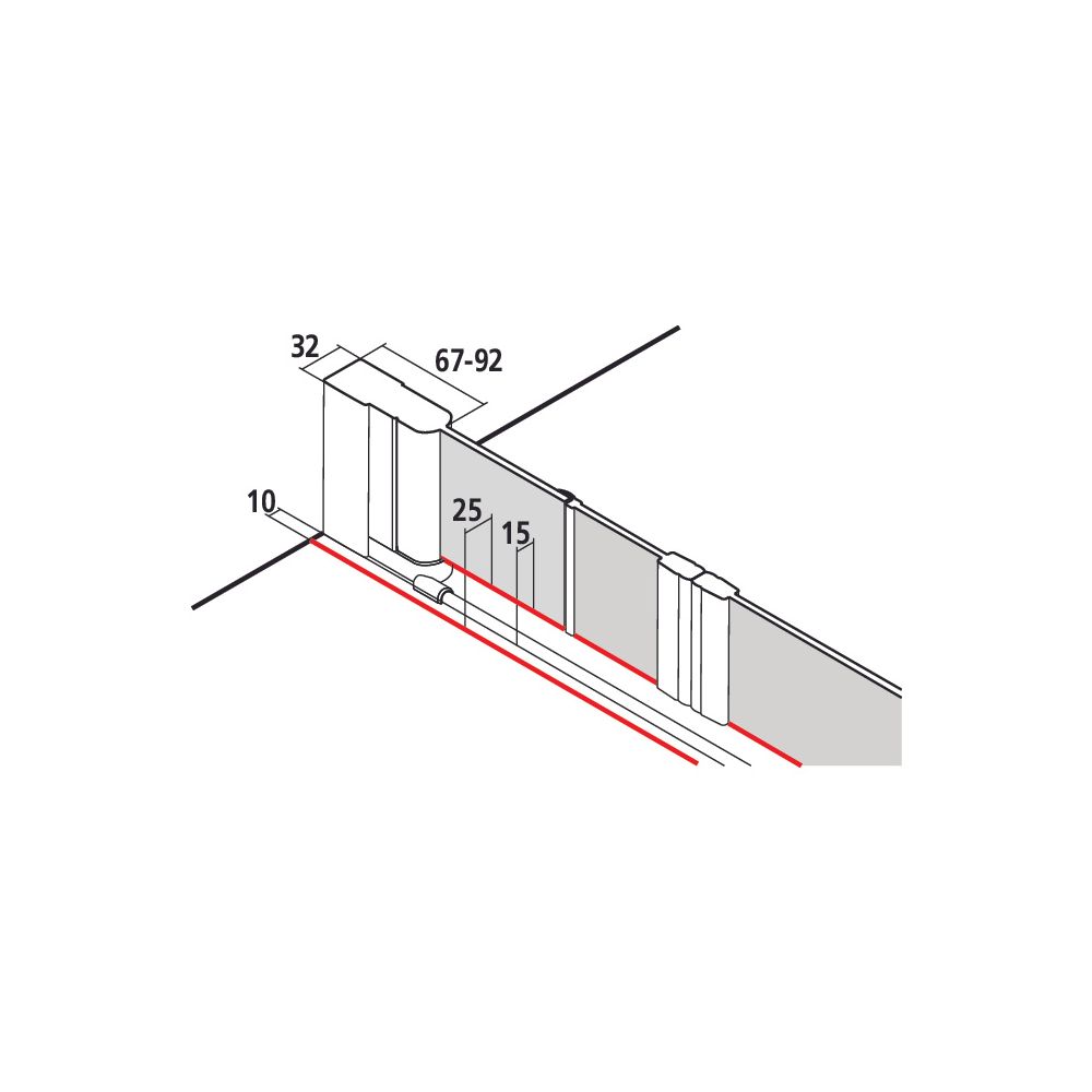 Kermi Duschkabine Liga Pendel-Falttür 4T 2T4 1850x1350x32mm ESG Klar 5mm Silber M... KERMI-LI2T4135181PK 4051484411048 (Abb. 19)