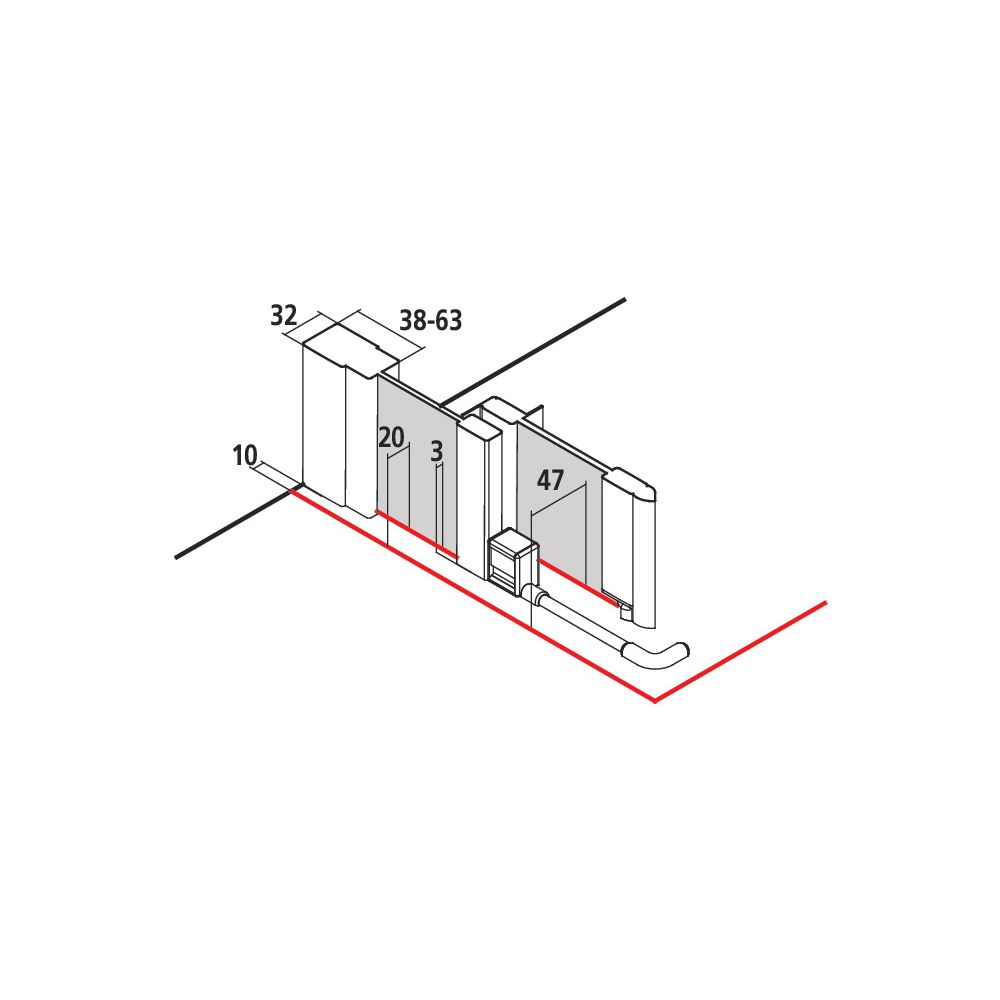 Kermi Duschkabine Liga Eckeinstieg 2T Gleittür bodenfrei Halbteil C2R 2000x900x32... KERMI-LIC2R090201AK 4051484437338 (Abb. 11)