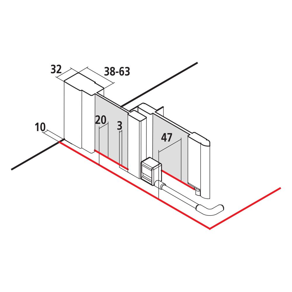 Kermi Duschkabine Liga Eckeinstieg 2T Gleittür bodenfrei Halbteil C2R 2000x900x32... KERMI-LIC2R090201AK 4051484437338 (Abb. 12)