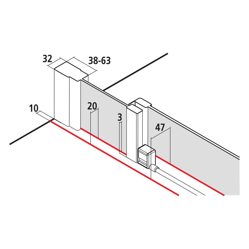 Kermi Duschkabine Liga Viertelkreis Gleit bodenfrei C55 2000x900x32mm ESG Klar 4m... KERMI-LIC55090201PK 4051484437826 (Abb. 17)