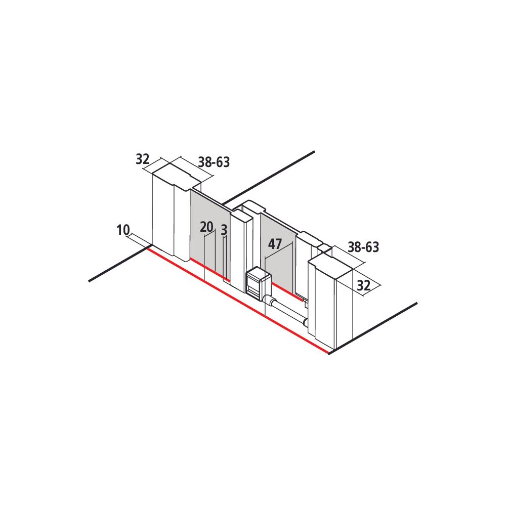 Kermi Duschkabine Liga Gleittür 2T bodenfrei Festfeld D2R 2000x1200x32mm ESG Klar... KERMI-LID2R120201AK 4051484438755 (Abb. 12)