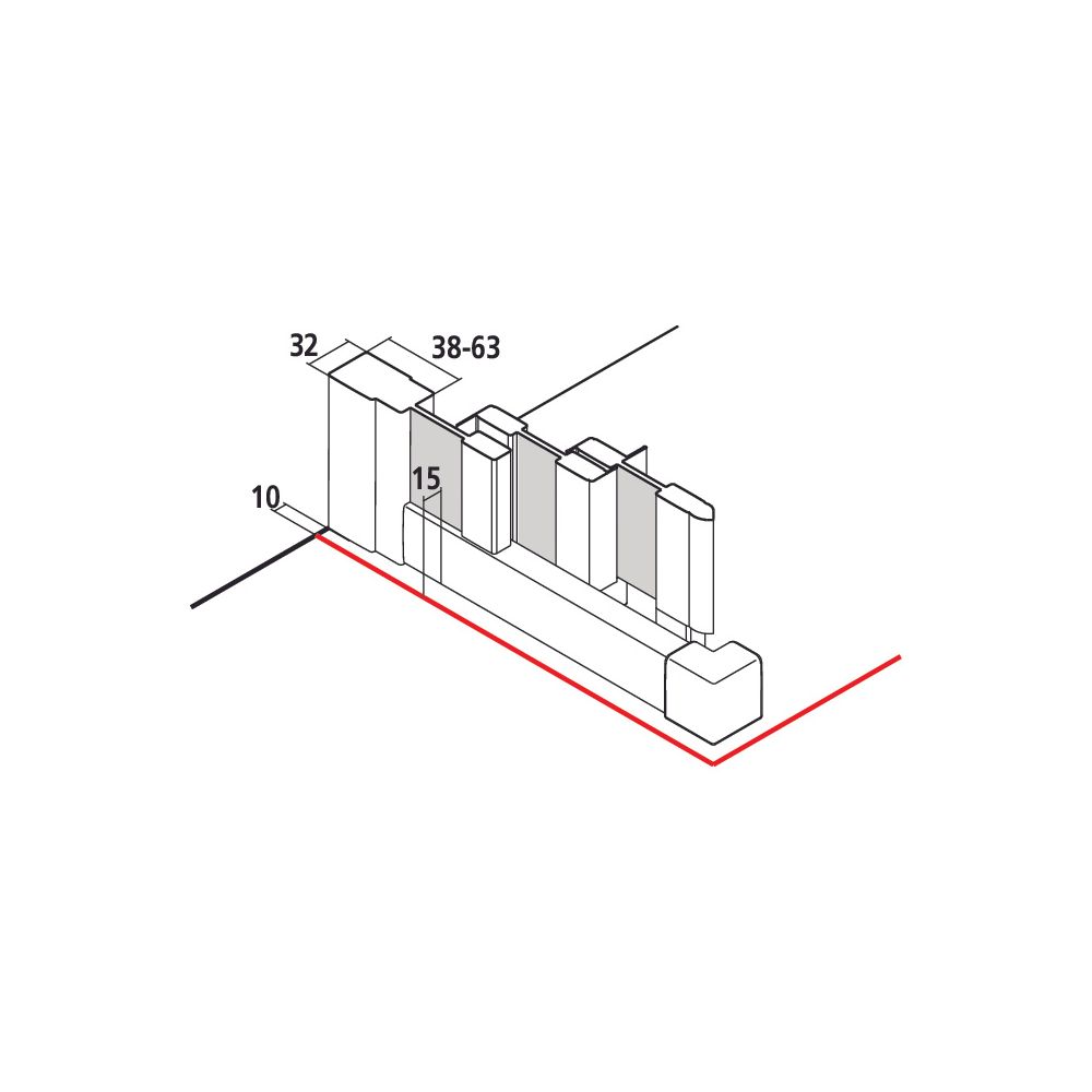 Kermi Duschkabine Liga Eckeinstieg 3T Gleittür Halbteil E3L 2000x800x32mm ESG Klar... KERMI-LIE3L080201PK 4051484587279 (Abb. 9)