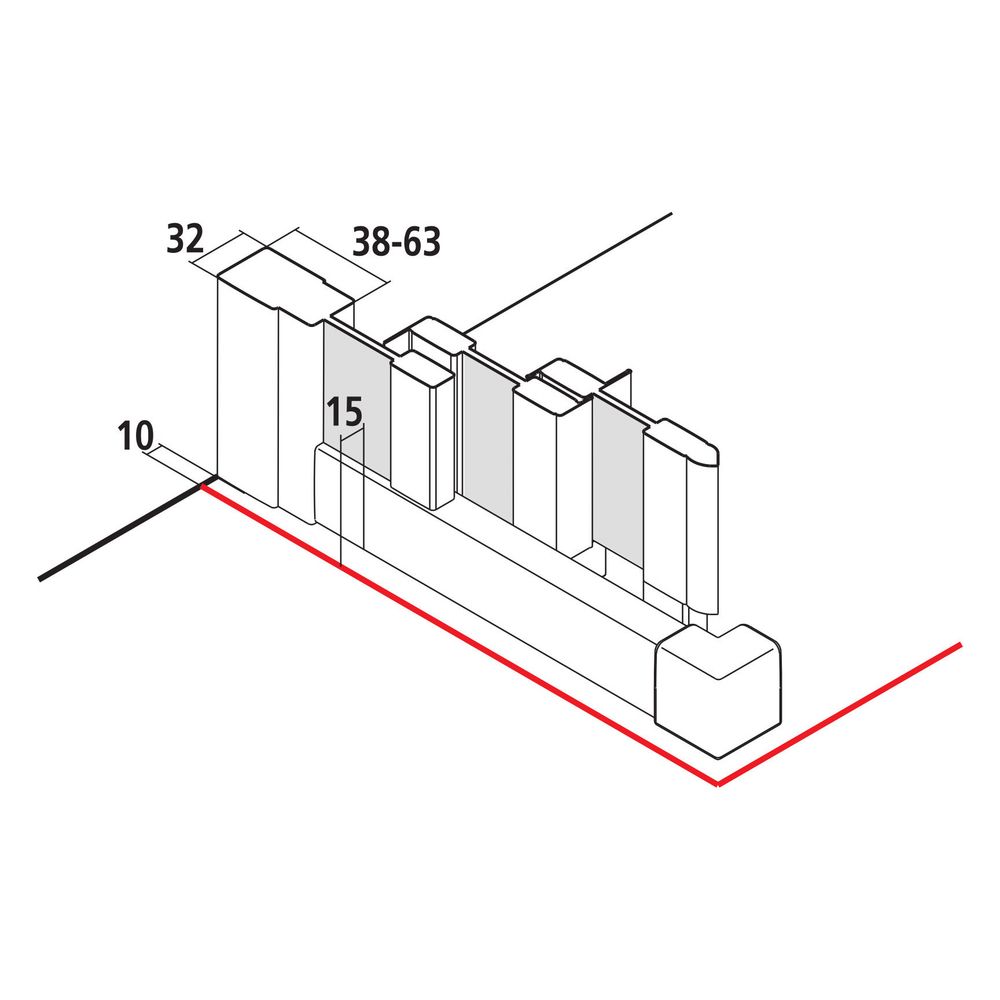 Kermi Duschkabine Liga Eckeinstieg 3T Gleittür Halbteil E3L 2000x800x32mm ESG Kla... KERMI-LIE3L080201PK 4051484587279 (Abb. 13)