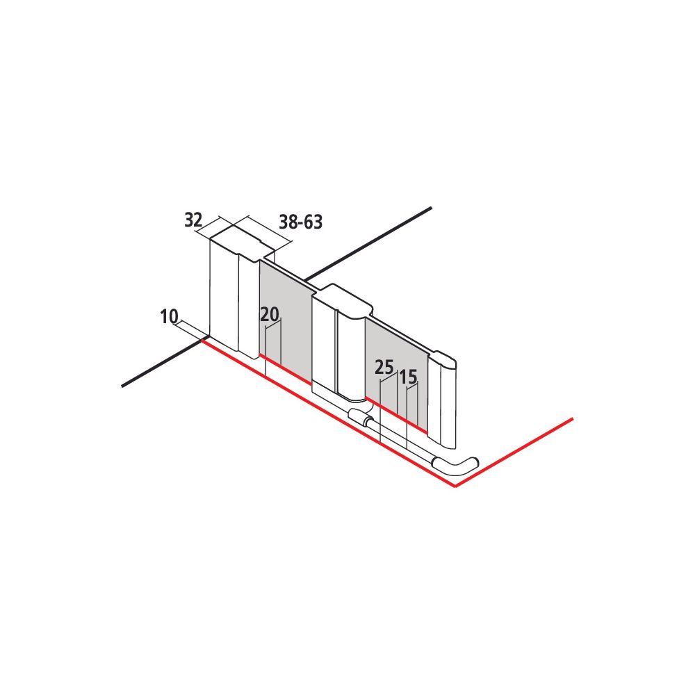 Kermi Duschkabine Liga Eckeinstieg 2T Pendel-Falttür Festfeld Halbteil EPL 2000x9... KERMI-LIEPL090201AK 4051484408239 (Abb. 12)