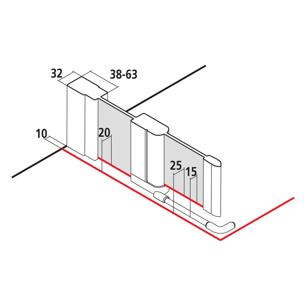Kermi Duschkabine Liga Eckeinstieg 2T Pendel-Falttür Festfeld Halbteil EPL 2000x9... KERMI-LIEPL090201AK 4051484408239 (Abb. 18)